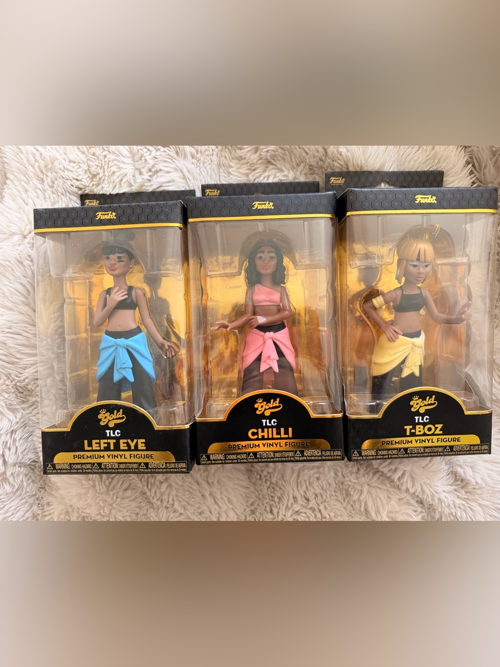 Funko Gold TLC Chilli left eye and t-box Figures - Pink and Black